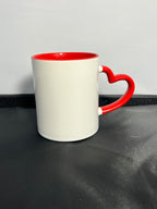 Mug rouge (cœur) 2 personnalisations
