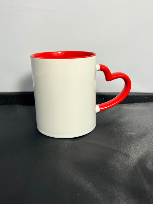 Mug rouge (cœur) 2 personnalisations